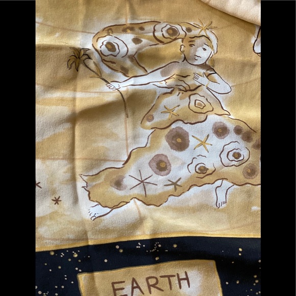 Diane Von Furstenberg silk scarf ZODIAC signs horoscope - Picture 12 of 16